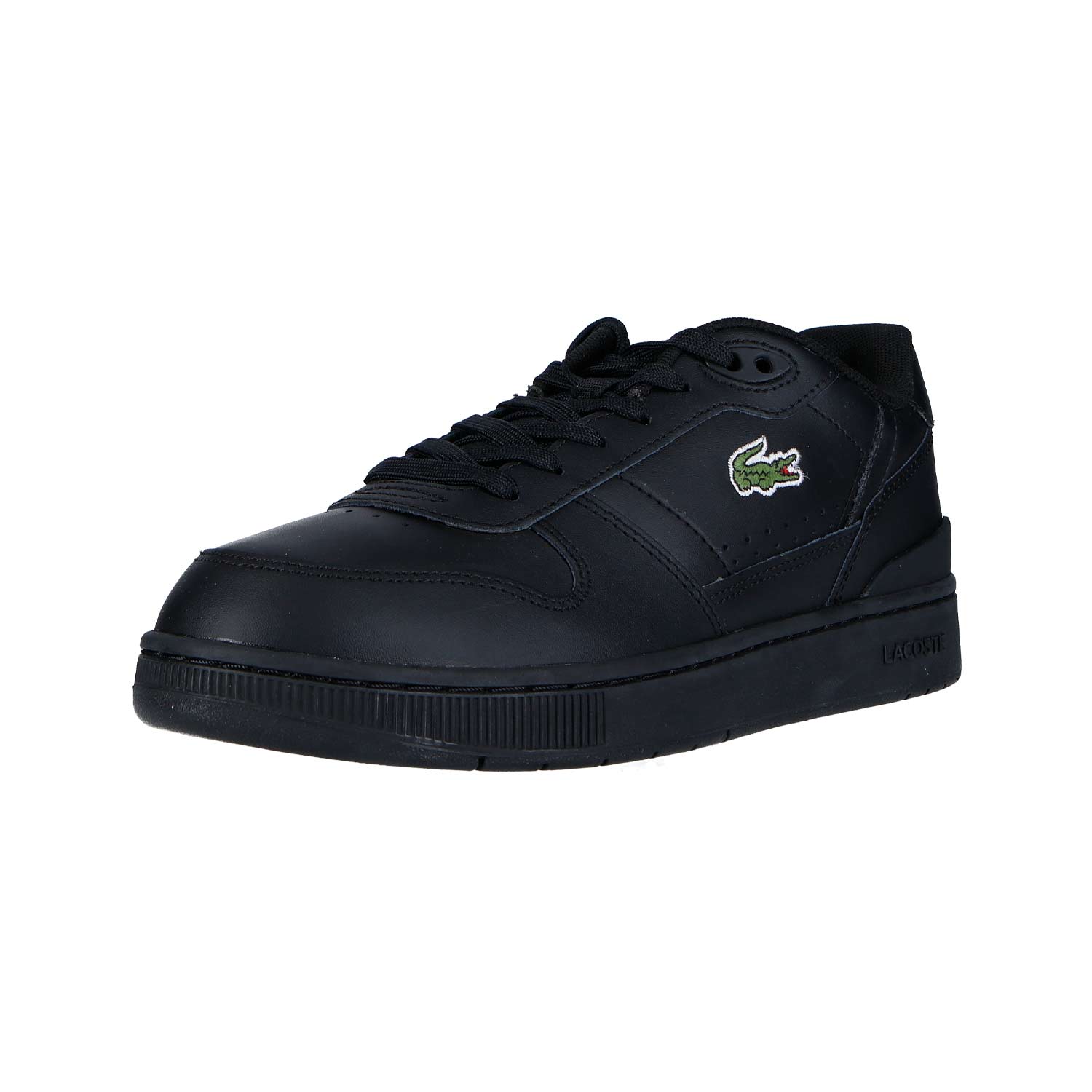 Der LACOSTE T-CLIP SET 224 2 SMA BLK/BLK MN ist ein schwarzer Schnürsneaker mit dem kultigen grün-weißen Krokodil-Logo an der Seite, einem Low-Top-Design und einer flexiblen Gummisohle für mehr Komfort.