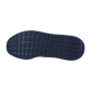 Das Bild zeigt die Unterseite eines Adidas RUN 84 Schuhs, mit einer dunkelblauen Sohle mit einem strukturierten sechseckigen Muster für Grip und Traktion, inspiriert vom klassischen Retro-Runner Sneaker 80er Style.